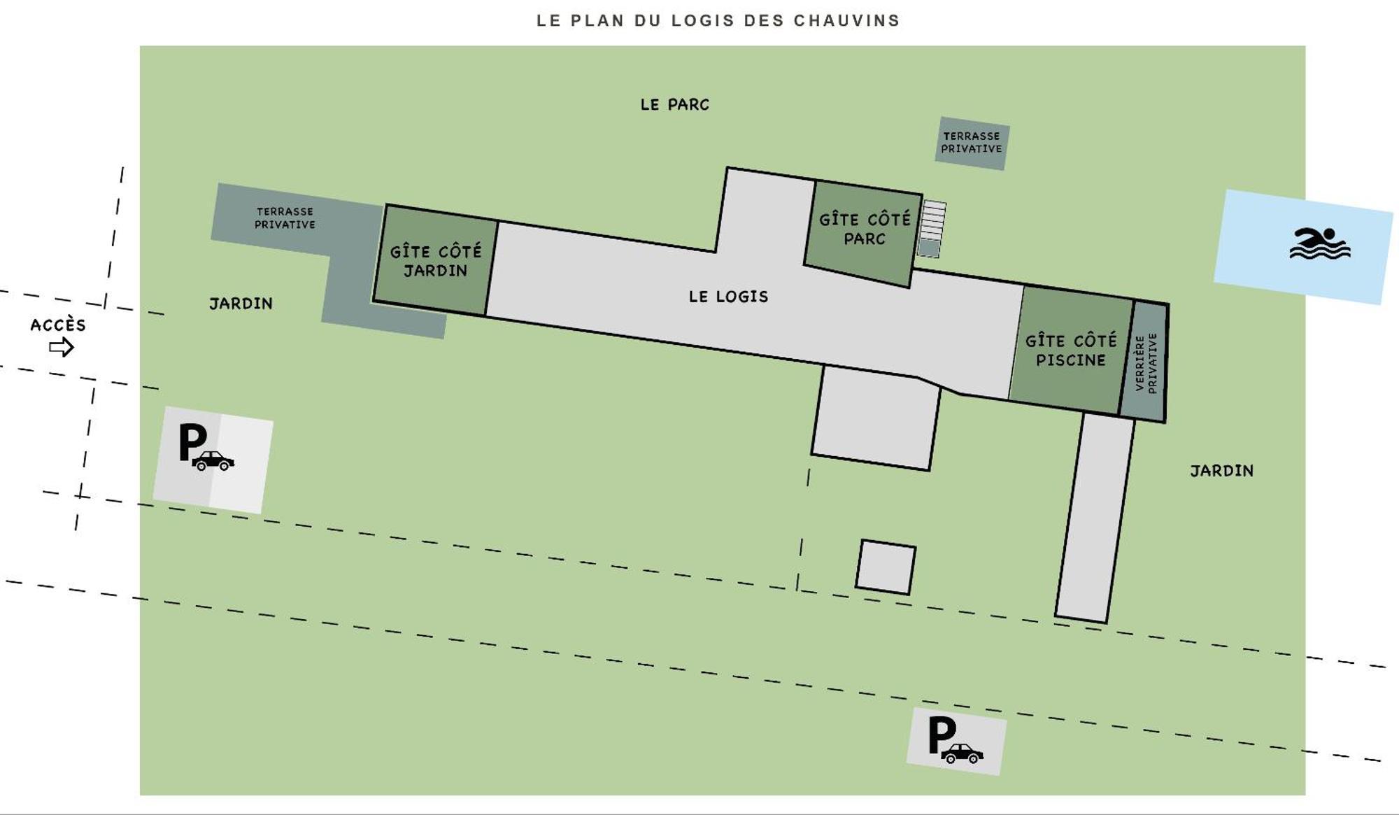 Logis Des Chauvins - Gite Cote Parc Villa Port-dʼEnvaux Eksteriør billede